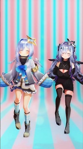 【Hololive MMD】天音かなた 天音こなた 【DISCOTHECUE】 #DISCOTHECUE #mmd