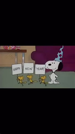 ♡ on Instagram: "🎥 Clip from “Happy New Year, Charlie Brown!” Original release: January 1, 1986 🎊 #happynewyear #charliebrown #snoopyandwoodstock #snoopylover"