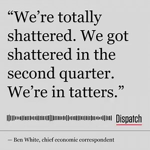 7.4K views · 69 reactions | What song would you use to describe the current economic situation in the U.S.? Our chief economic correspondent Ben White picked ‘Shattered’ by the Rolling Stones. Listen to the latest episode of POLITICO Dispatch to hear why (if it’s not already obvious)  https://www.politico.com/podcasts/dispatch | POLITICO | Facebook