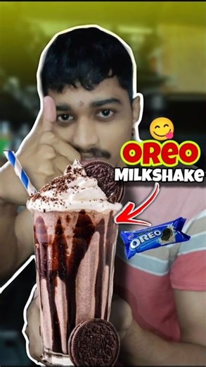 Aaj banavla oreo milkshake 🥛😋 #shorts #shortsfeed #food #minivlog #cooking #milkshake #oreomilkshake