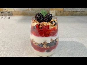 Granola & Yogurt Fruit Parfaits Recipe 🌙 Healthy Breakfast
