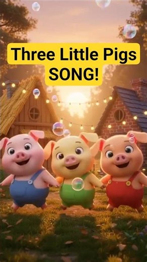 Three Little pigs song #kidssongs #song #shorts