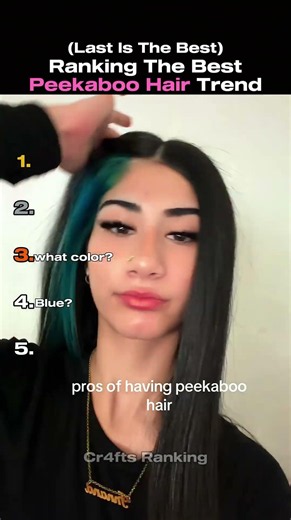 Ranking The Best Peekaboo Hair Trend! ✨ #shorts #peekaboohair #hairtrends