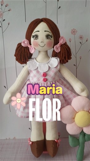 Aula da Boneca Maria Flor liberada! #artesanato #bonecasdepano