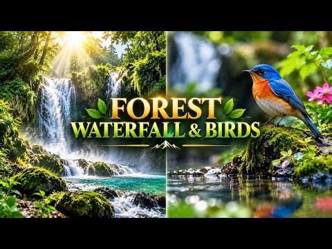 FOREST WATERFALL & BIRDS — Morning Relaxation (8 Hours)