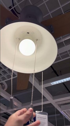 Pulling ceiling fan chains at ikea