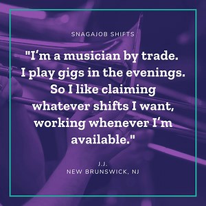 Pick up shifts. Do work. Get paid. It’s that simple. You decide when and where you work, giving you complete control and flexibility. | Snagajob