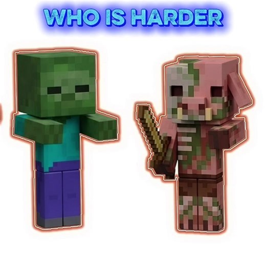 Baby Zombie or Baby Piglin 😱 Which is HARDER?! #minecraft