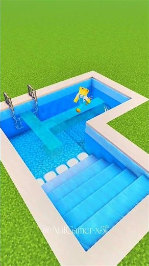 Minecraft Modern Swimming Pool Build! 🏊‍♂️✨ #shorts #Minecraft