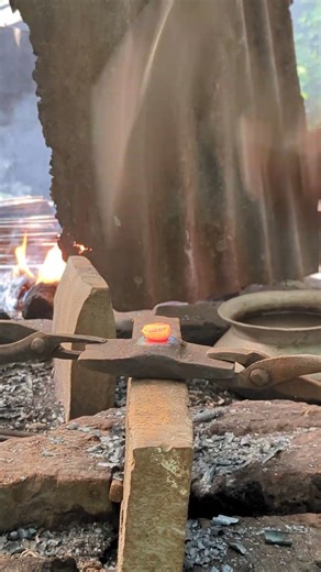 Forging Steel with Fire 🔥 #Blacksmith #Shorts#viral