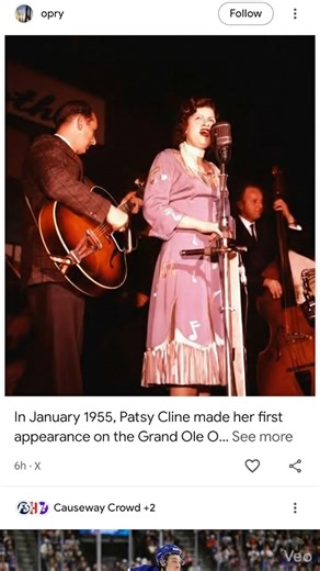 In January 1955, Patsy Cline made her first Appearance on the Grand Ole O...