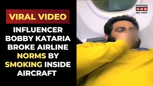 Video of Influencer Bobby Kataria Smoking inside Aircraft Goes Viral, Scindia Orders Probe