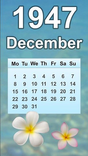 December 1947 Calendar