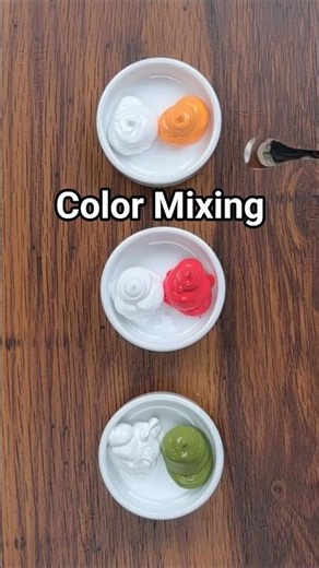 Let’s see what color we get! White vs Rose Pink vs Olive Green Color Mixing ASMR