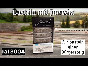 Basteln eines H0 Bürgersteigs, schnell und einfach mit Juweela. Modellbahn Tutorial