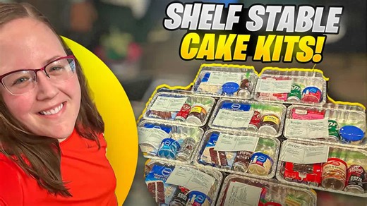 Shelf stable pantry cake kits - for pantry, emergency or meals for giving