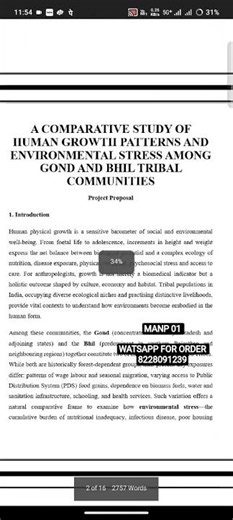 IGNOU manp 01 project work/dissertation / synopsis / proposal / IGNOU MANP 1 MA ANTHROPOLOGY/ MAAN