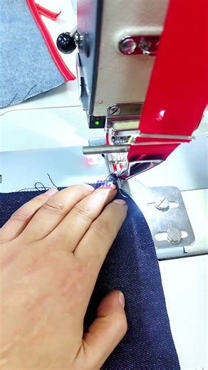 Double Needle Sewing Machine For Jeans Front Pocket With Back Cutter #Shorts