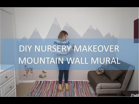 DIY - How To Paint A Mountain Wall Mural For A Baby's Nursery