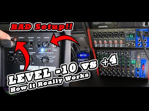 Line Level Subwoofer Setup +4 dBu vs -10 dBV — What’s the Difference? Harbinger VRS18