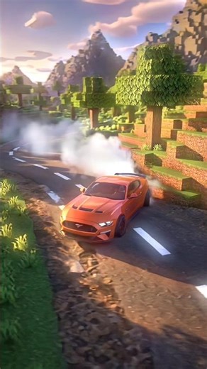 MUSTANG GT DRIFTING MINECRAFT GAME #minecraft #minecraftshorts #mustang #mustanggt #aivideo #ai