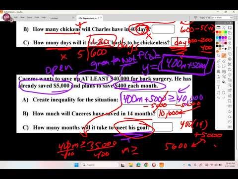 EOC Simple Expressions and Linear Word Problems 2026