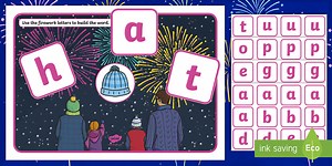 Fireworks CVC Word Building Activity