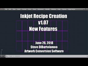 Inkjet Recipe Creation v107 New Features