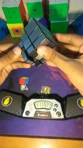solving mirror cube with timer #rubikscube #cubing