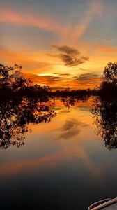 Sunset, as opposed to sunrise, but too good not to share.🧡❤️💛 Taken on the water near Camballin last week. 🎥: Ruby Burrell | ABC Kimberley