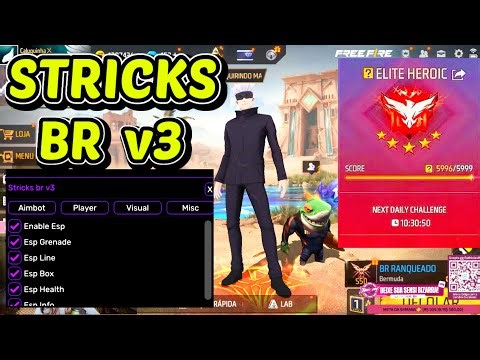 🔰 HACK FREE FIRE STRICKS BR V3 SAFE NO BAN ATUALIZADO E GRÁTIS 🔰 MOD MENU FREE FIRE STRICKS MOD BR