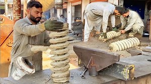 Expertly Fixing Excavator Recoil Spring and Replacing the Rod Step by Step