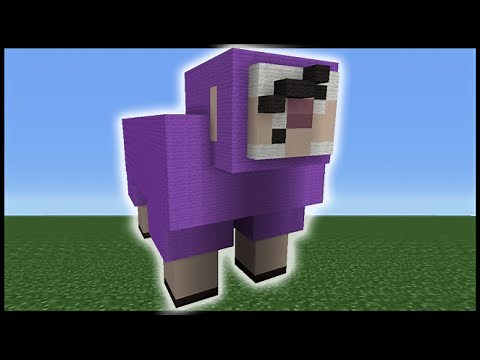 Minecraft Tutorial: How To Make Purple Shep (ExplodingTNT)