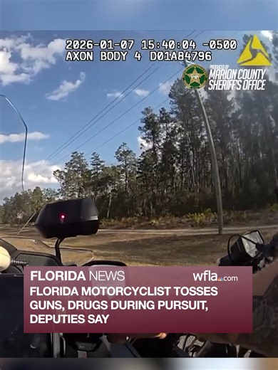 "STOP CRYING": A Florida sheriff's office released a video of a motorc... | cop chase motorcycle