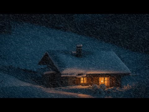 Night Blizzard Ambience | Freezing Blizzard & Howling Wind Sounds for Sleeping