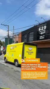 FLAGRANTE • Véiculo elétrico do Mercado Livre é flagrado em Guarulhos. Nesta sexta-feira (26), um leitor do GWeb flagrou um veículo elétrico do Mercado Livre circulando pela cidade de Guarulhos. Acesse www.guarulhosweb.com.br 📸 Divulgação: Redes Sociais | GuarulhosWeb