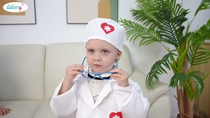 Liberry Doctor Kit for Toddlers Ages 2 3 4 5, Pretend Kids Doctor Playset with Cart, Costume and Stethoscope, Role Play Medical Toys Birthday Gift for Girls Boys (Blue)