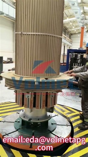 HV transformer continuous disc coil vertical winding system