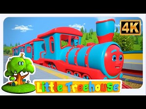 Learn Colors with Wheels On the Train Vehicle Songs & Rhymes for Kids
