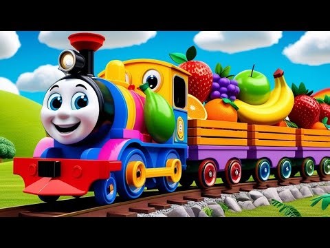 "All Aboard the Choo Choo Fruit Train! 🍉🎶 Fun Song Adventure for Kids!"