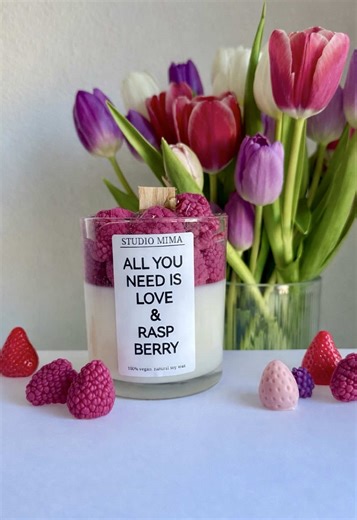 Cute Candles That Bite: Raspberry Dessert DIY