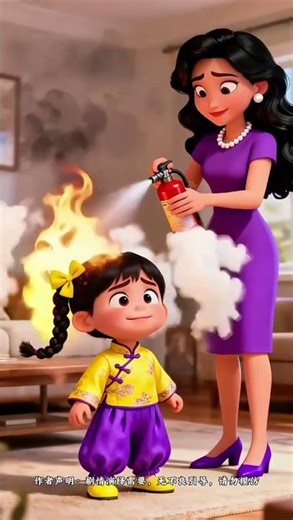 When it is on fire, you need to use a fire extinguisher. Animation. Youtube Assistant.