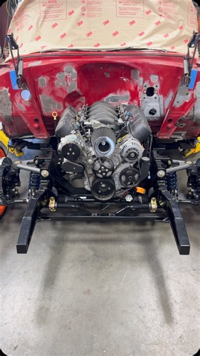 Getting Danny’s ‘55 fit to the new @roadstershop spec chassis and new floor installed! #trifive #55 #belair #classicchevy #chevy #specchassis #lsswap #chassisswap #builttodrive #classicar #murfreesboro #charliescustomcreations | Charlies Custom Creations