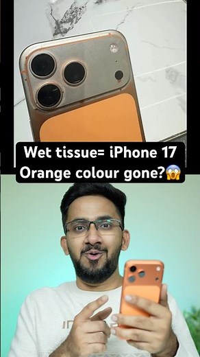 iPhone 17 Orange colour Wet tissue vachu thodacha poiruma?😱 LIVE TEST🥲