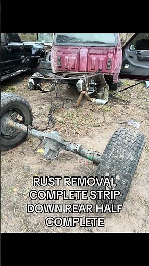 PREPPING FOR RUST REMOVAL AND PAINT OF CHASSIS FORD F-150 2003 #build #cars #parts#ford