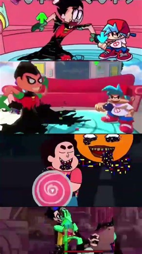 23 FNF Robin Glitched 3D vs BF 2D Friday Night Funkin #fnf #robin #glitched