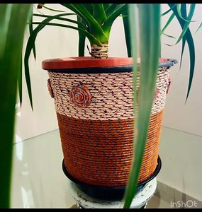 DIY rope craft , old to classy ,wrapped plant pot makeover