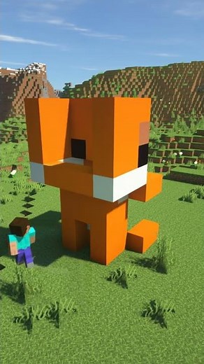 TUTO facile construction d'un renard sur MINECRAFT !