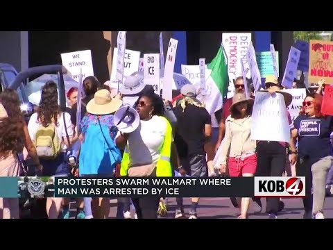 Protesters swarm Albuquerque Walmart seen in video of ICE arrest