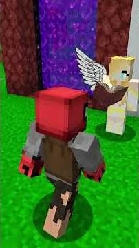 Minecraft Heaven 👼 vs Hell Gate 👿🔥 #minecraft #shorts